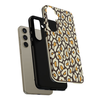 Leopard Print Tough Phone Case — Durable Protective iPhone Cover