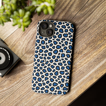 Blue Leopard Print Phone Case – Tough Protective Cover