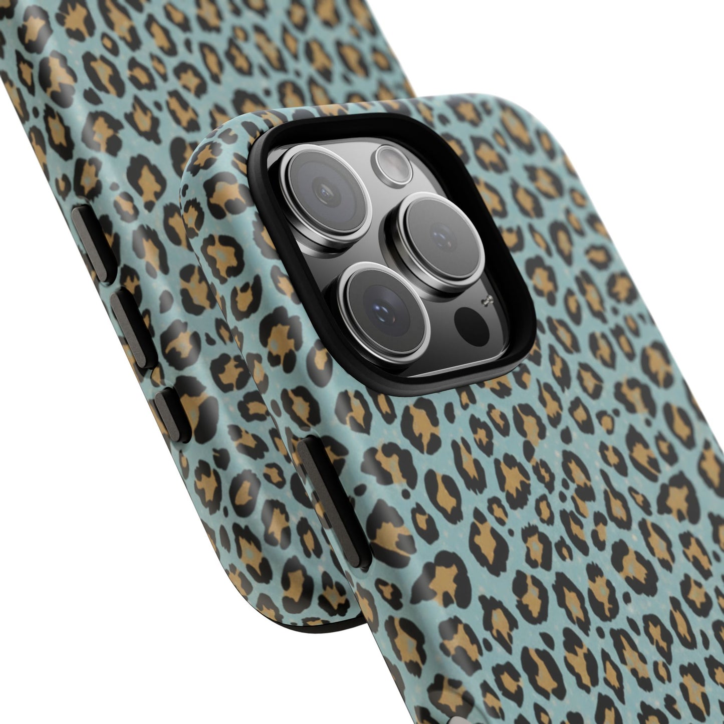 Leopard Print Tough Phone Case - Blue Cheetah Protective Cover