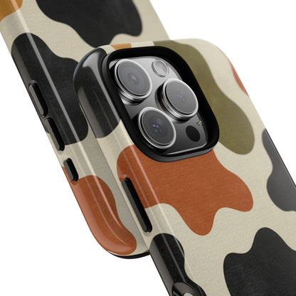 Retro Abstract Camouflage Phone Case — Earth Tone Tough Case