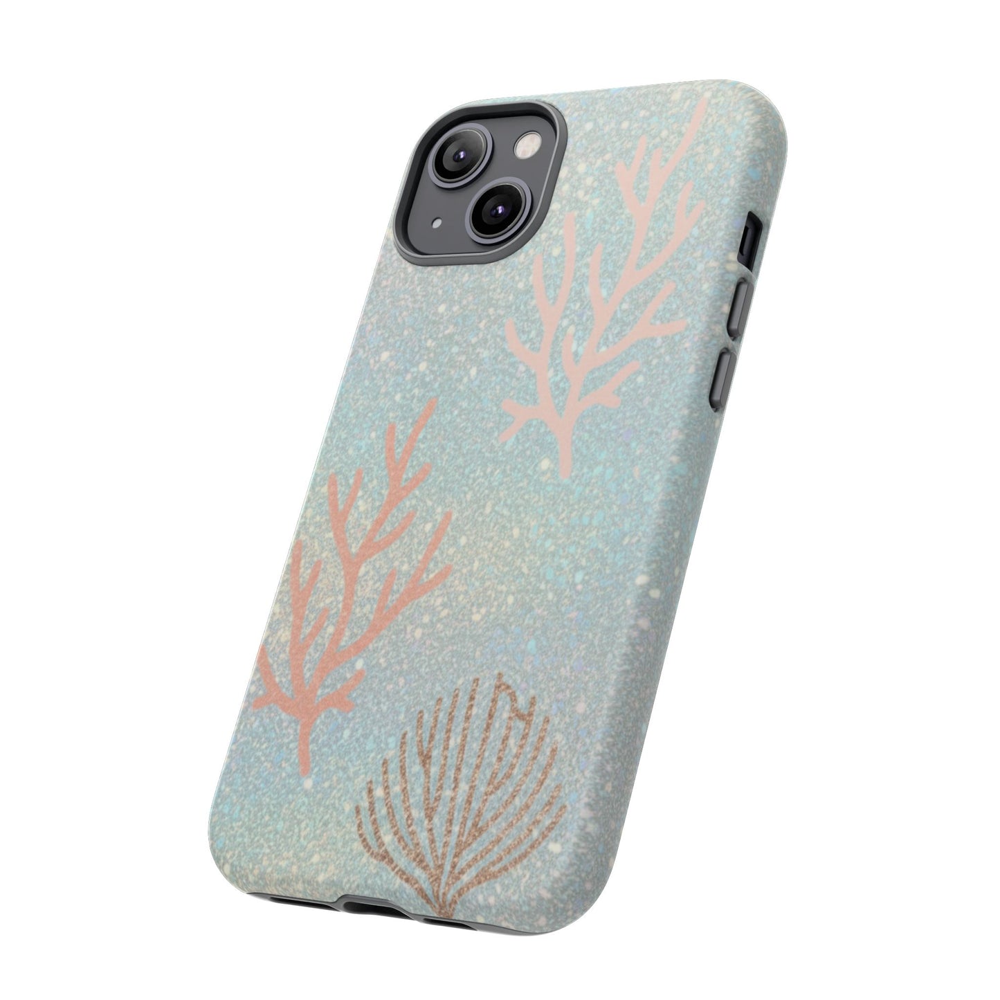 Seafoam Sparkle Phone Case – Coral & Seashell Tough Case