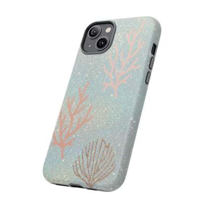 Seafoam Sparkle Phone Case – Coral & Seashell Tough Case