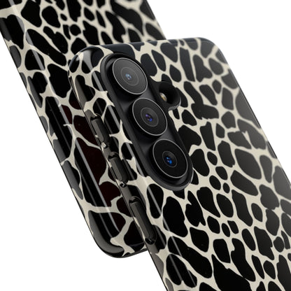 Black and White Cowhide Phone Case — Protective Tough Case