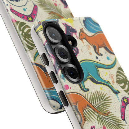 Tough Cases — Colorful Surfing Kangaroo Phone Case