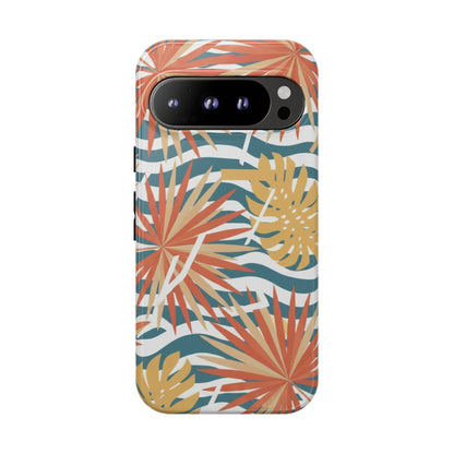 Tropical Palm Tough Phone Case – Retro Wave Floral Protective Cover
