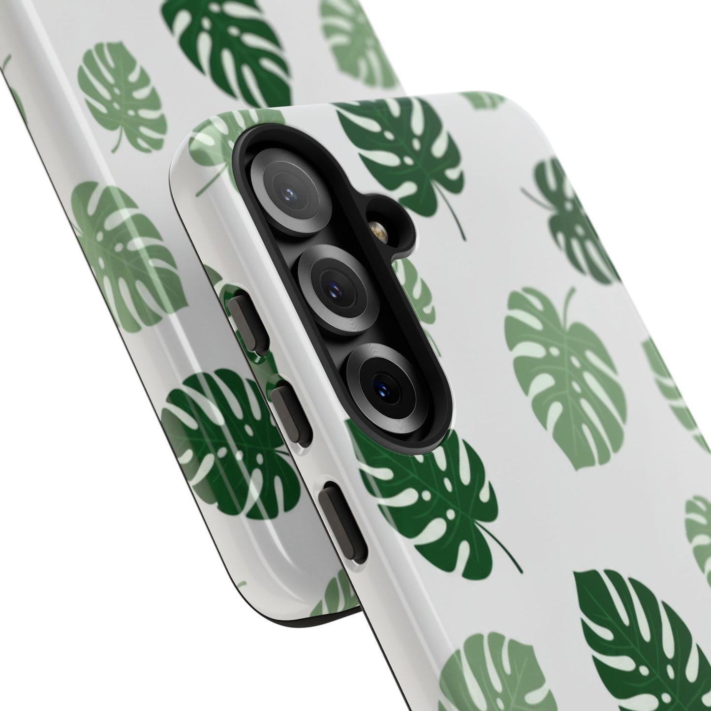 Monstera Leaf Phone Case — Tropical Green Pattern Tough Case