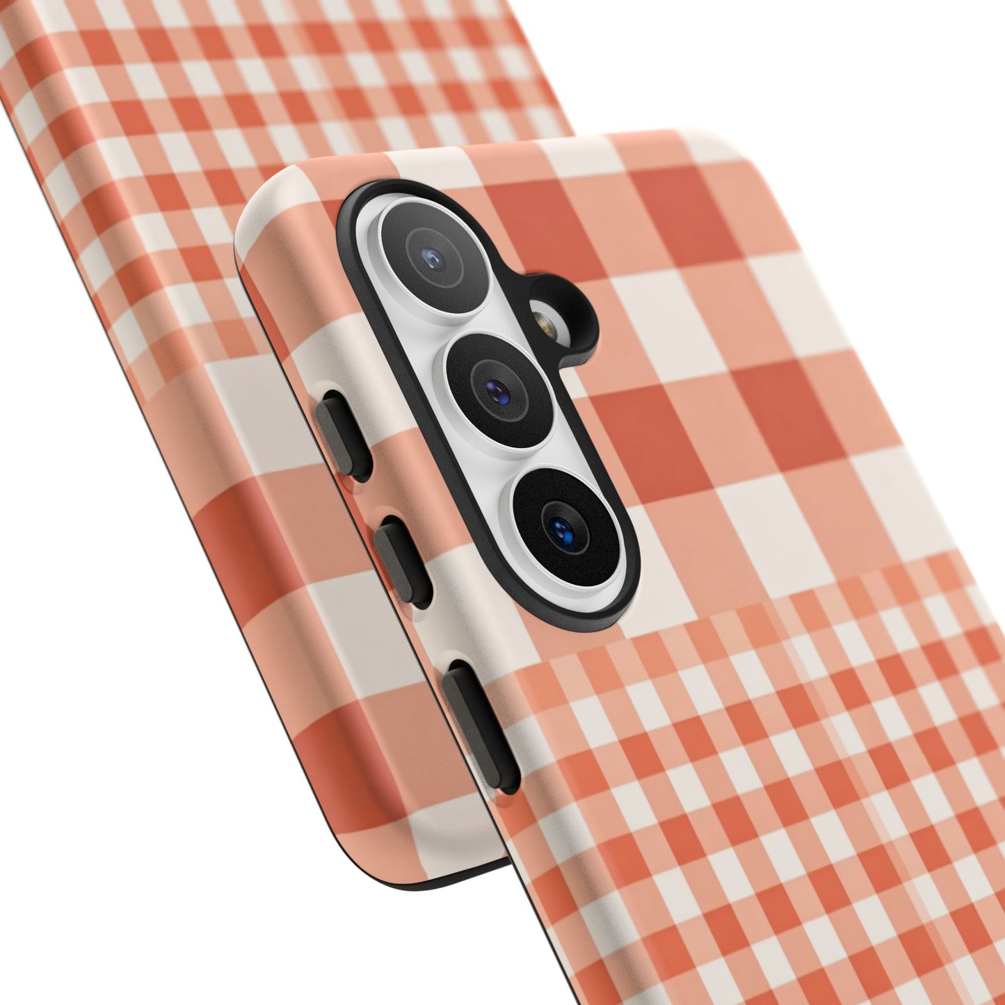 Buffalo Check Tough Phone Case — Orange Gingham Protective Cover