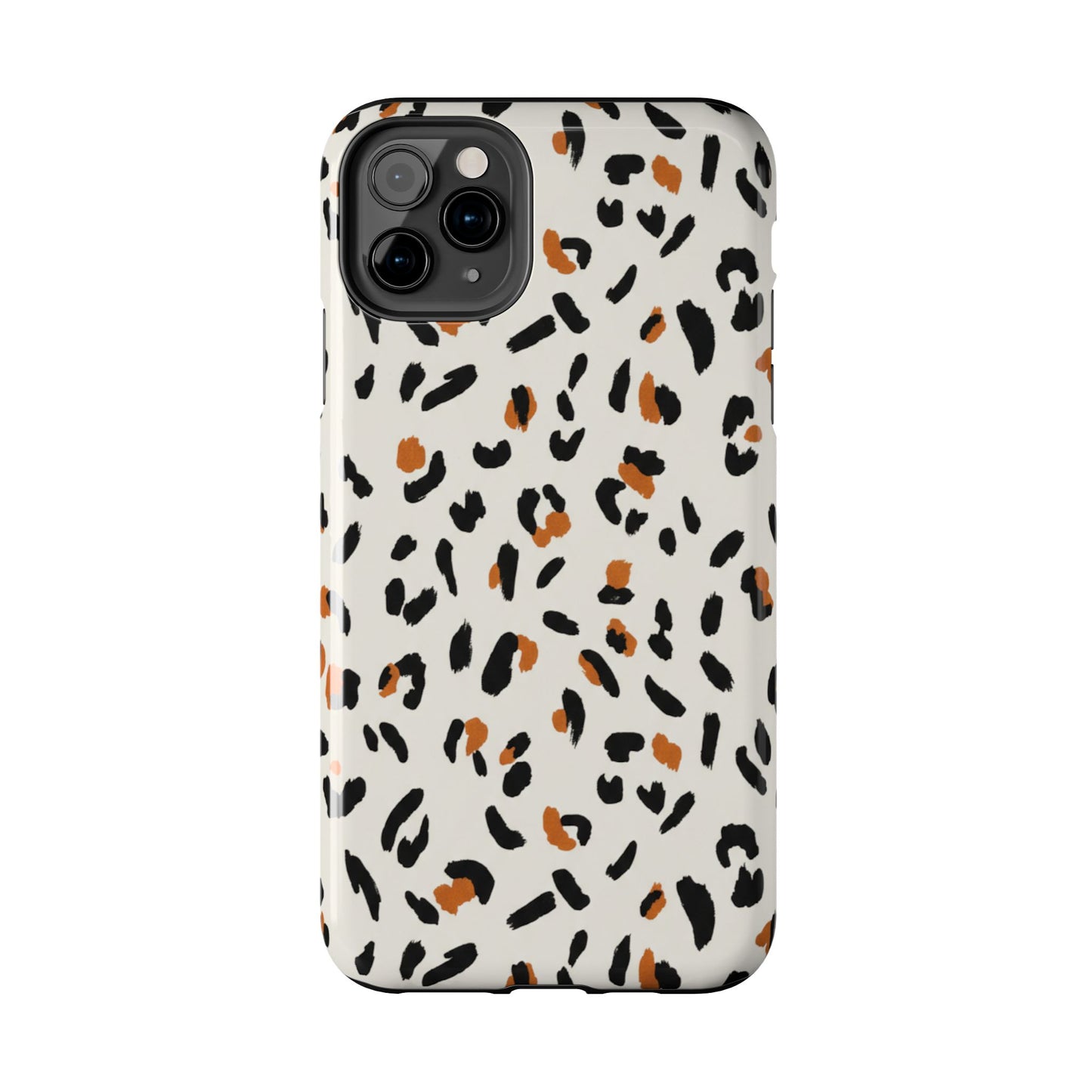 Leopard Print Tough Phone Case — Stylish Protective iPhone Cover