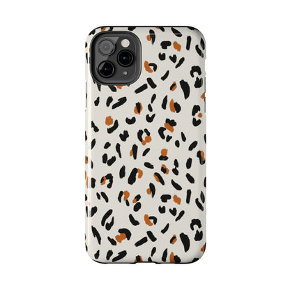 Leopard Print Tough Phone Case — Stylish Protective iPhone Cover