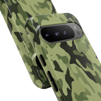 Camo Tough Phone Case — Military Green Protective iPhone Cover