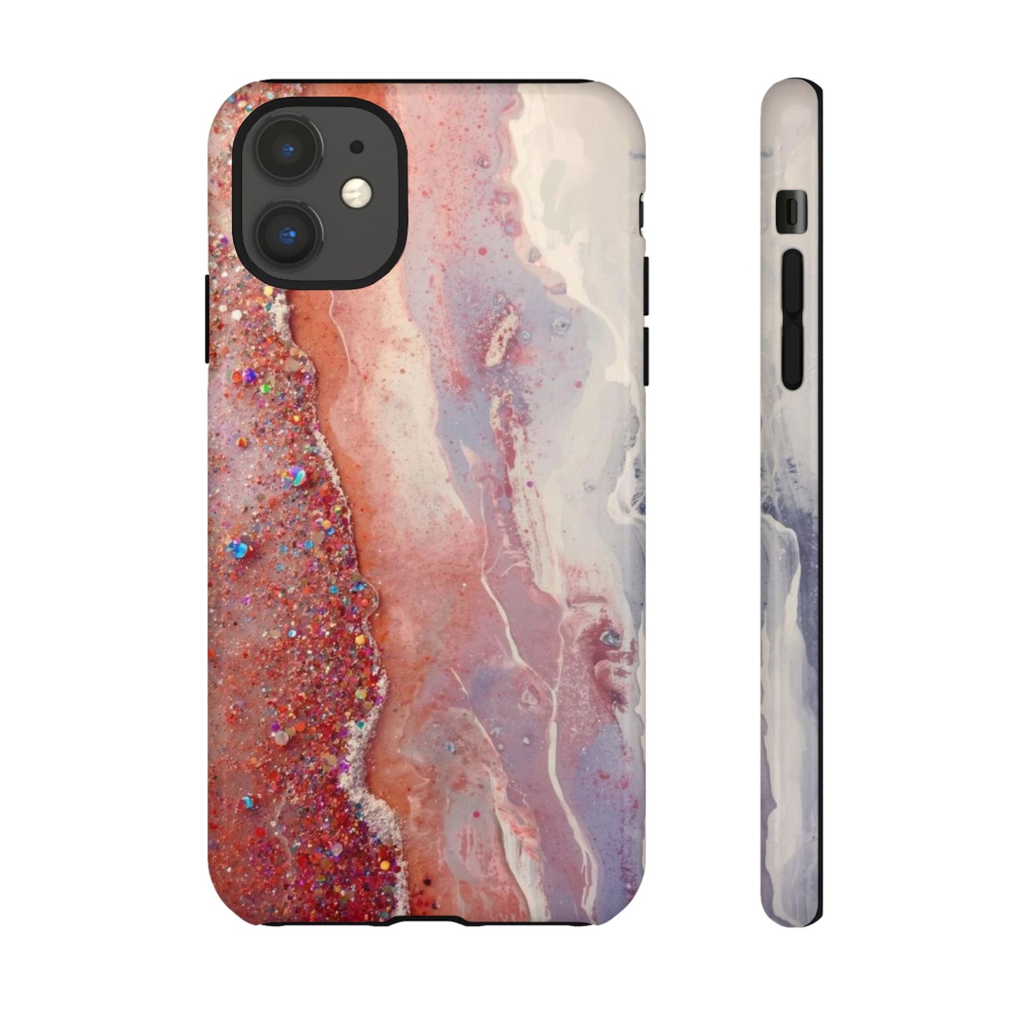 Marbled Rose Gold Galaxy Phone Case — Protective Tough Case