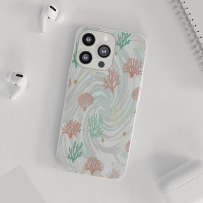 Pastel Seashell Phone Case — Coral Reef Wave iPhone Cover
