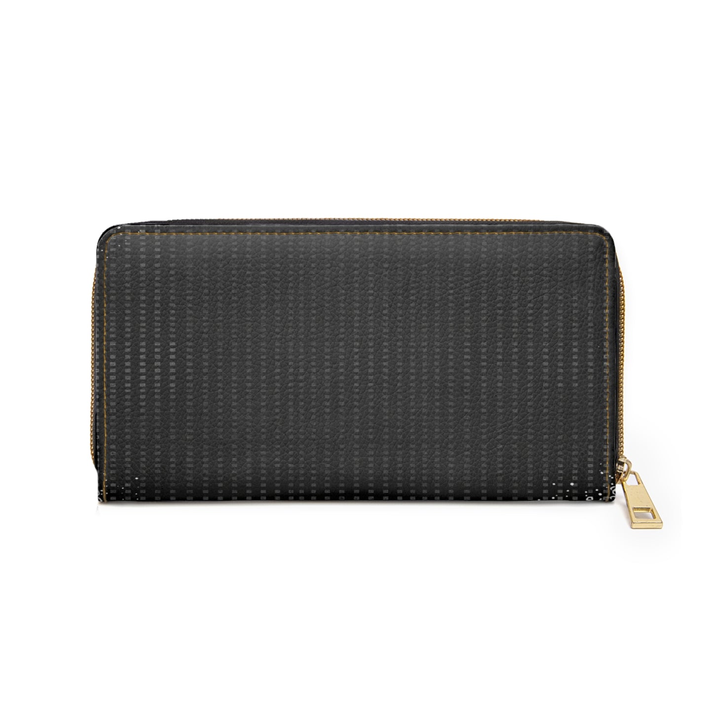 Black Carbon Fiber Zipper Wallet – Slim RFID-Style Travel Wallet