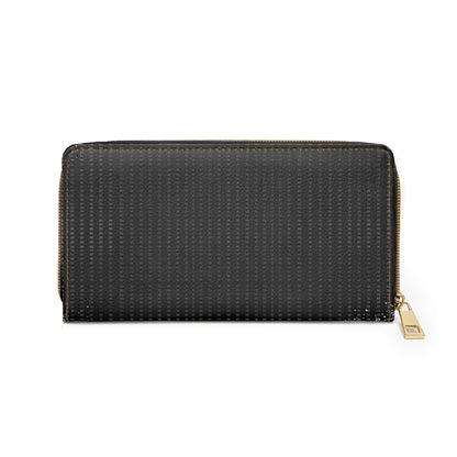 Black Carbon Fiber Zipper Wallet – Slim RFID-Style Travel Wallet