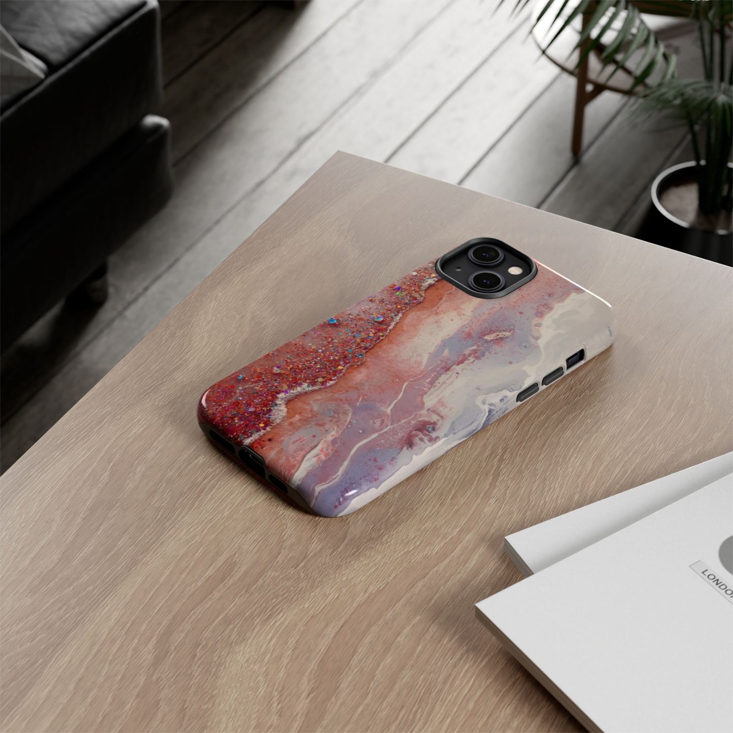 Marbled Rose Gold Galaxy Phone Case — Protective Tough Case