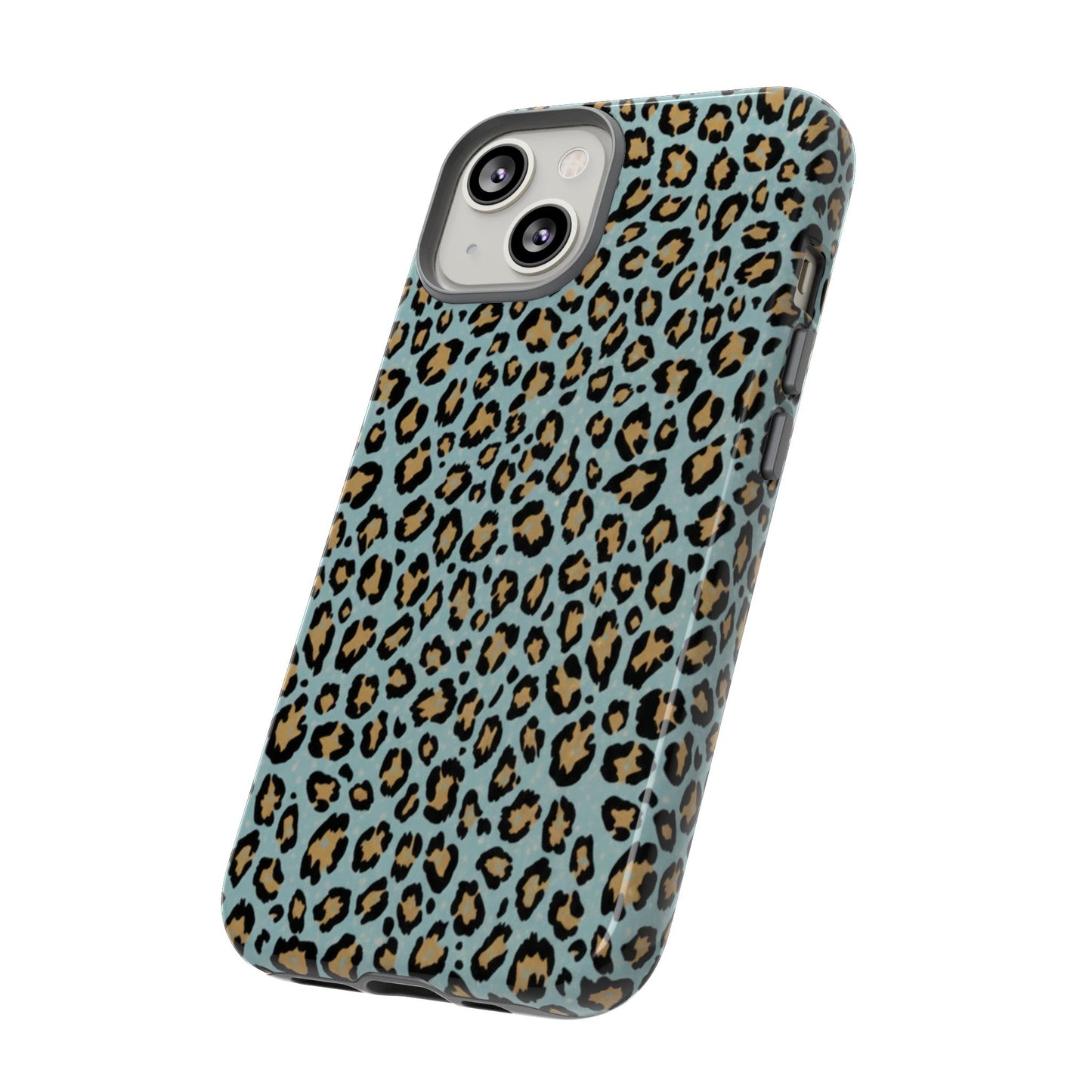Leopard Print Tough Phone Case - Blue Cheetah Protective Cover
