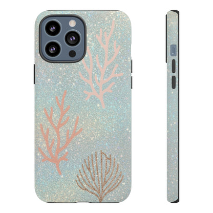 Seafoam Sparkle Phone Case – Coral & Seashell Tough Case