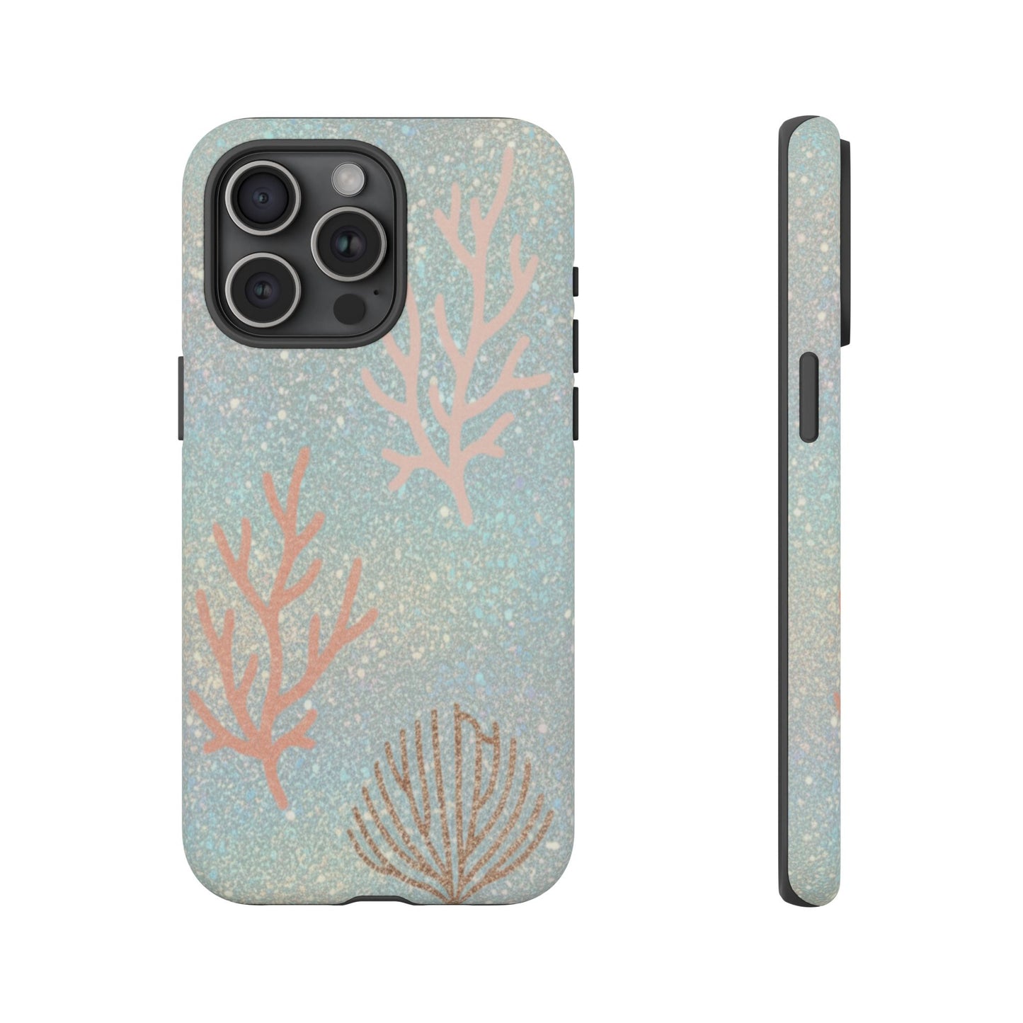 Seafoam Sparkle Phone Case – Coral & Seashell Tough Case