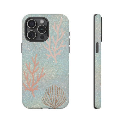 Seafoam Sparkle Phone Case – Coral & Seashell Tough Case