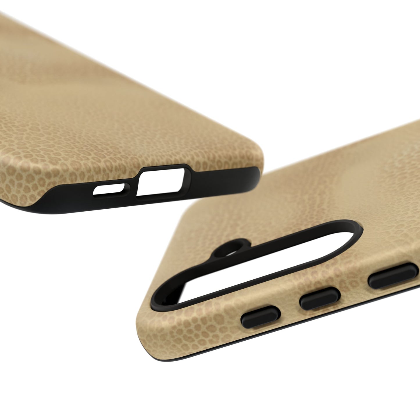 Tan Distressed Leather Texture Phone Case — Rugged Protective iPhone Cover