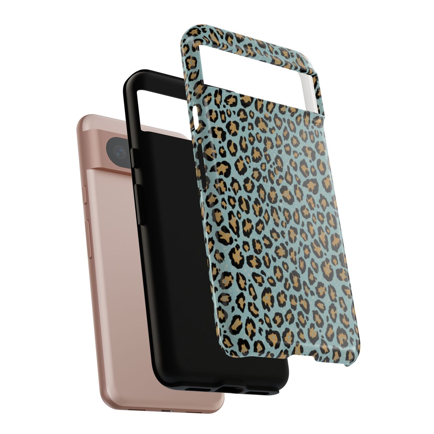 Leopard Print Tough Phone Case - Blue Cheetah Protective Cover