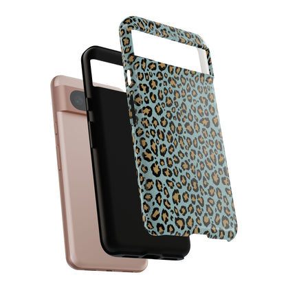 Leopard Print Tough Phone Case - Blue Cheetah Protective Cover
