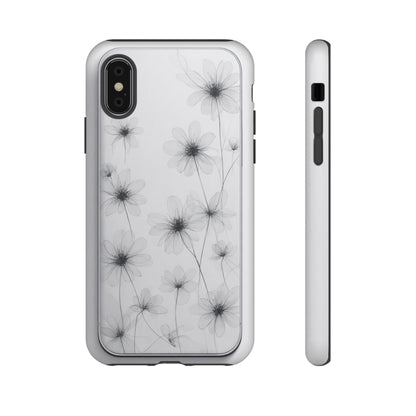 Tough Case — Black & White Floral Tough Phone Case