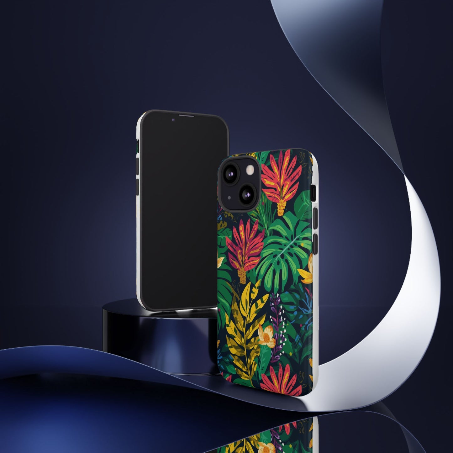 Tropical Floral Phone Case — Vibrant Jungle Leaf Protective Cover