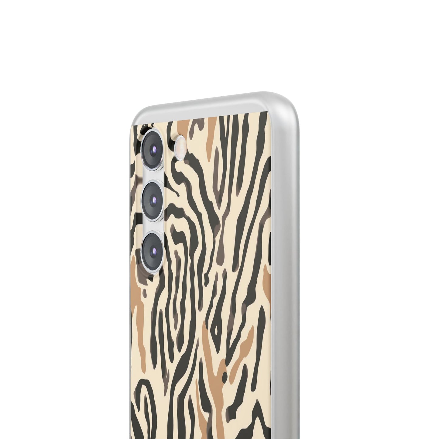 Zebra Stripe Phone Case – Neutral Animal Print Flexi Case