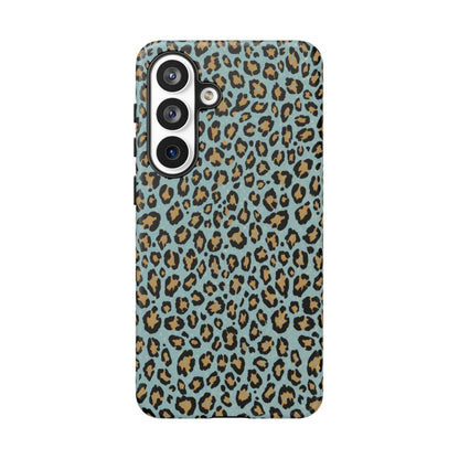 Leopard Print Tough Phone Case - Blue Cheetah Protective Cover