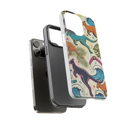 Tough Cases — Colorful Surfing Kangaroo Phone Case