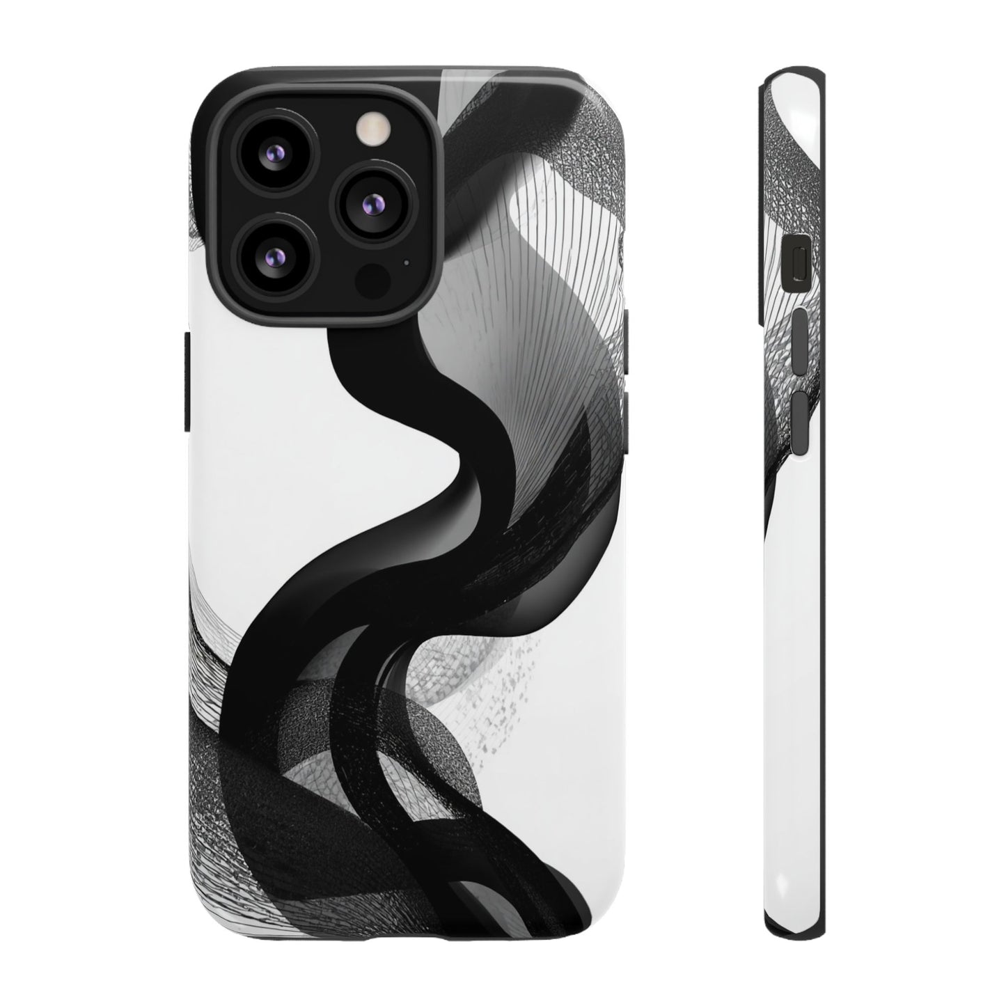 Phone Case — Monochrome Abstract Protective Cover