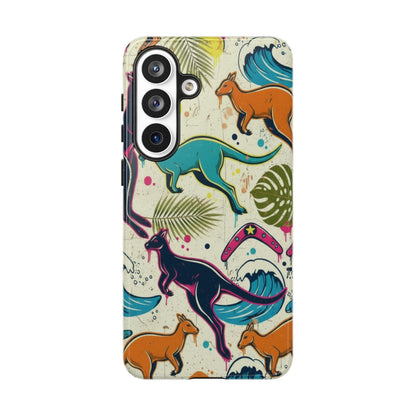 Tough Cases — Colorful Surfing Kangaroo Phone Case