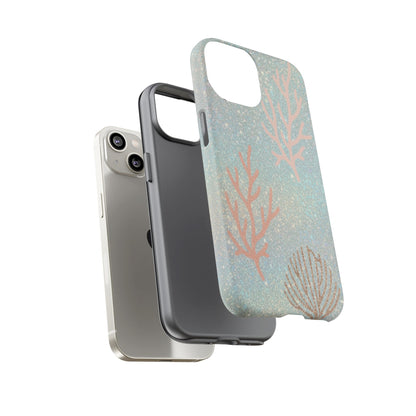 Seafoam Sparkle Phone Case – Coral & Seashell Tough Case
