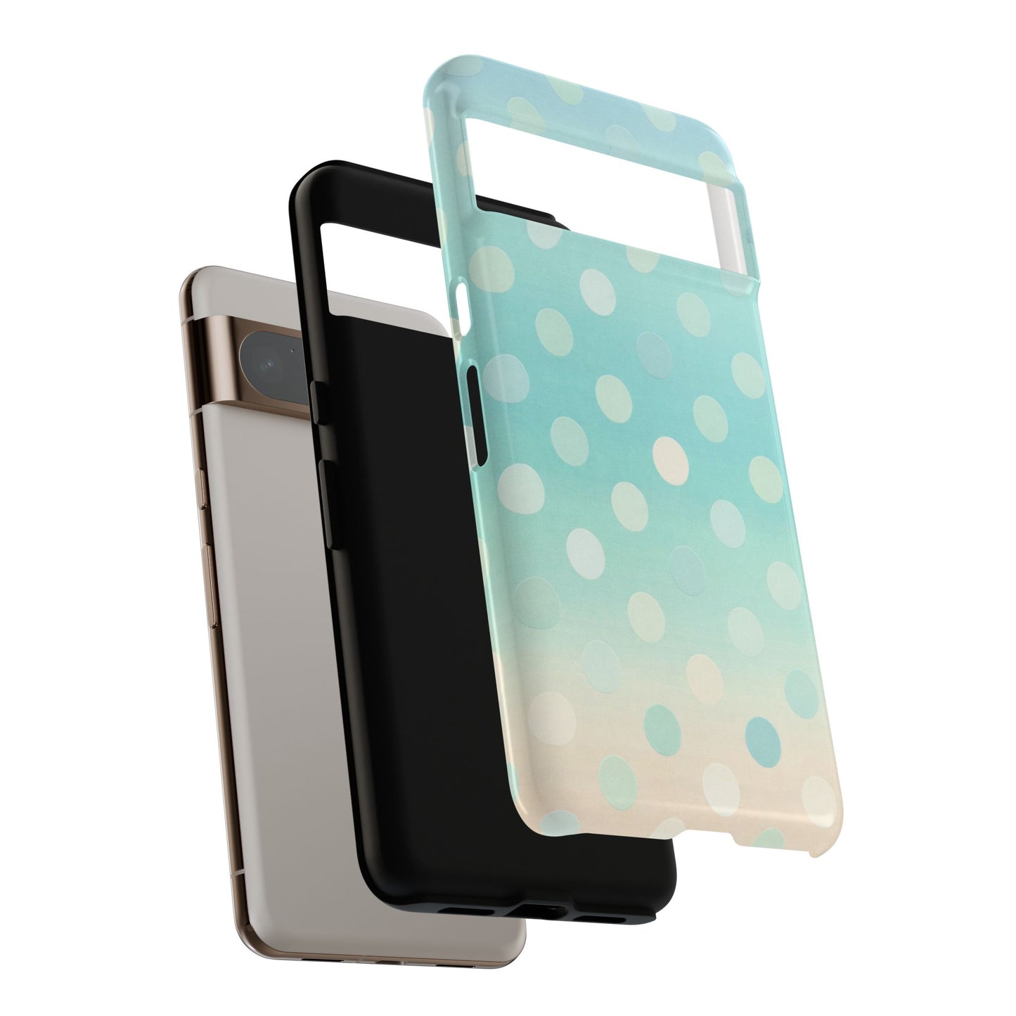 Abstract Palm Tough Phone Case — Minimal Coastal Blue Protective Cover