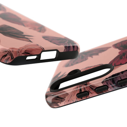 Bow Pattern Tough Phone Case — Pink Watercolor Bows Protective iPhone Cover