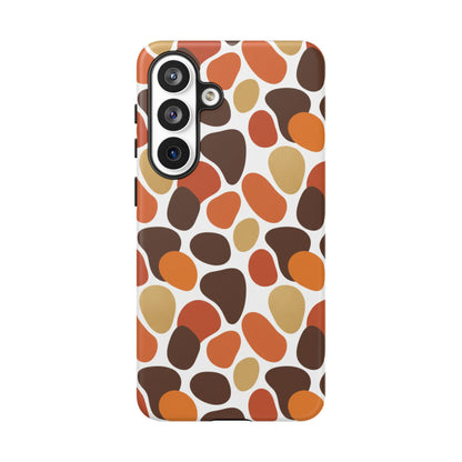 Phone Case — Retro Pebble Pattern in Warm Autumn Colors
