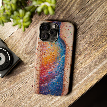Galaxy Bottle Tough Phone Case — Colorful Nebula Splash iPhone Cover