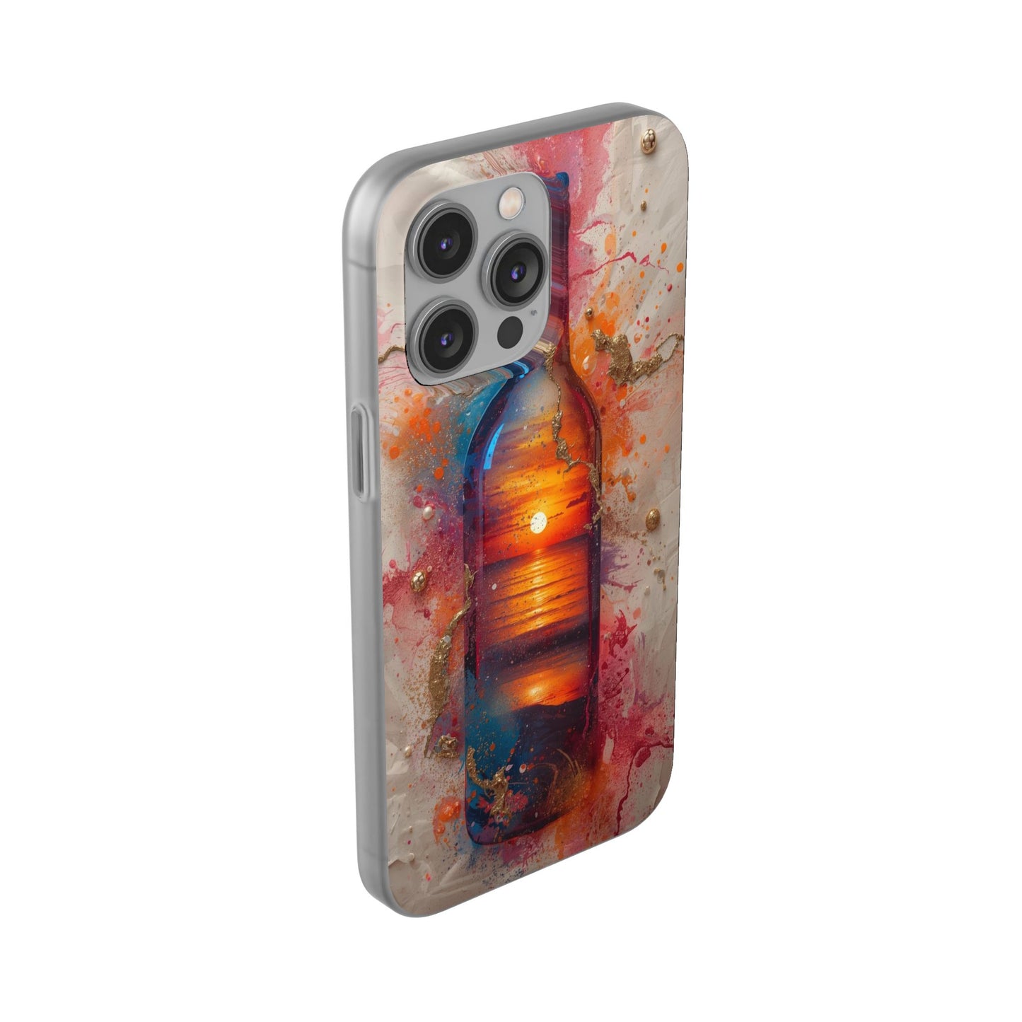 Copy of Floral Holographic Phone Case — Iridescent Leaves & Flowers Flexi Case