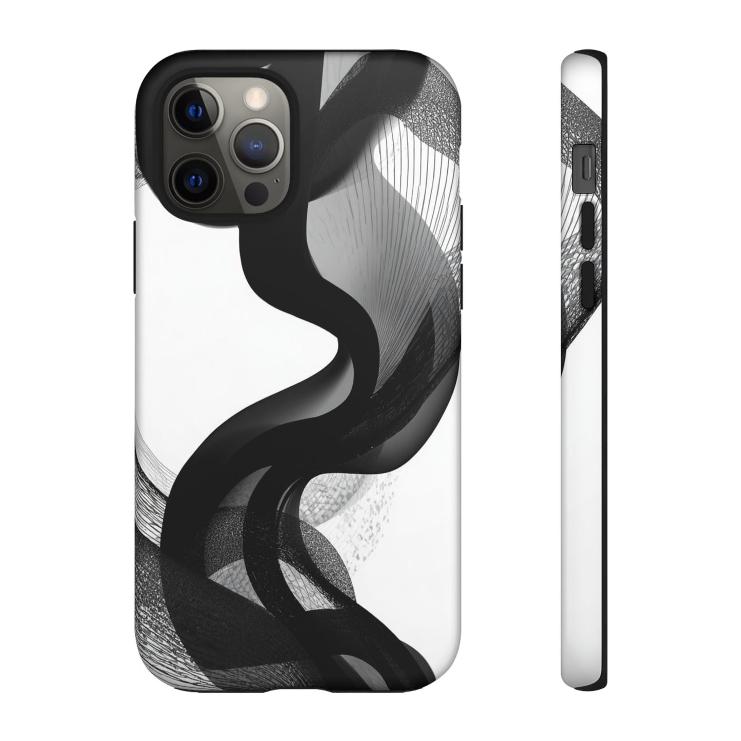Phone Case — Monochrome Abstract Protective Cover