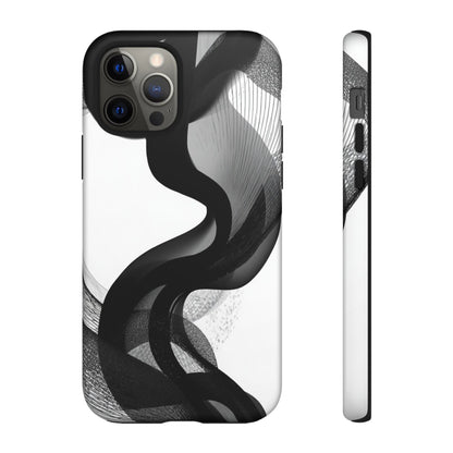 Phone Case — Monochrome Abstract Protective Cover