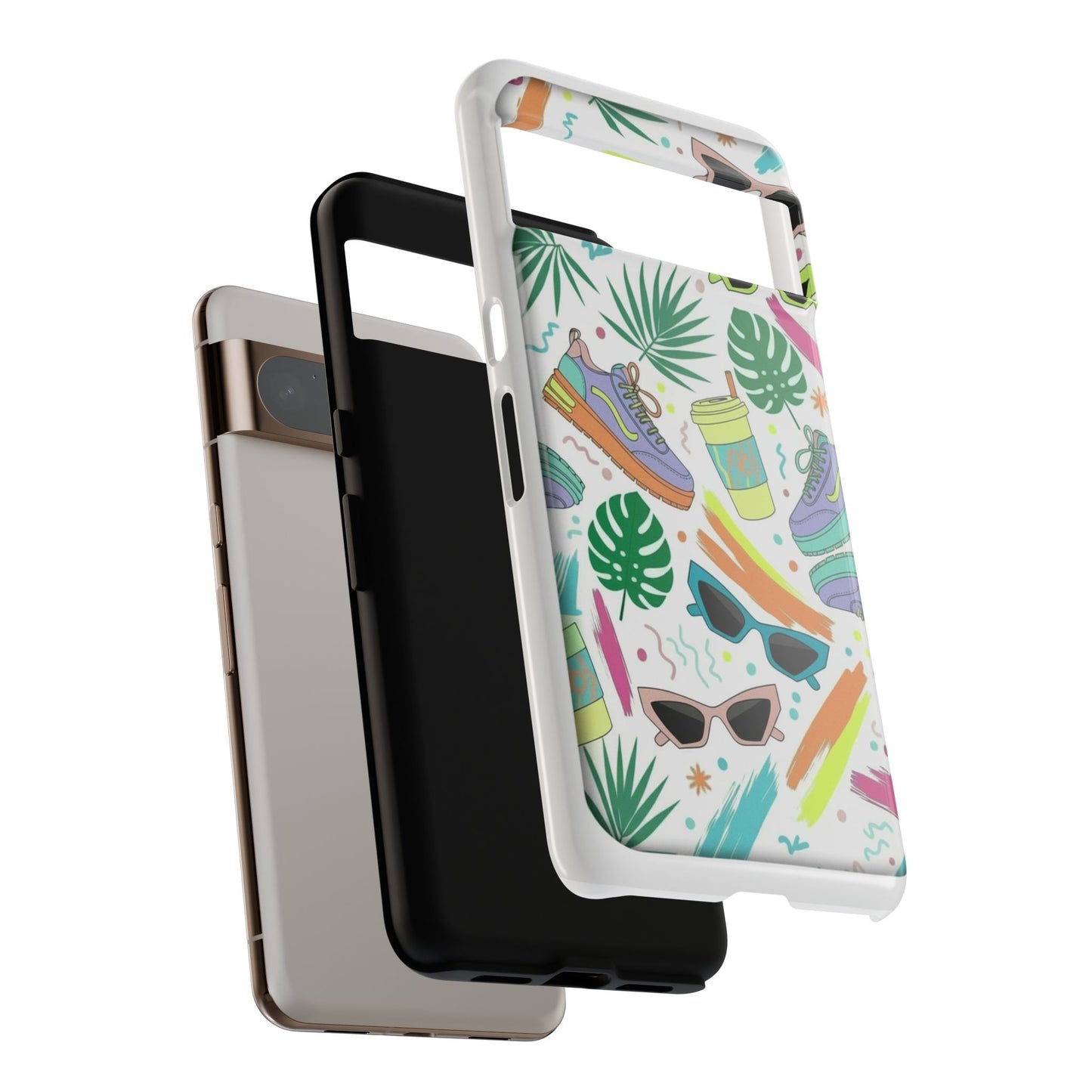 Tough Cases — Colorful Retro Sneakers & Sunglasses Phone Case