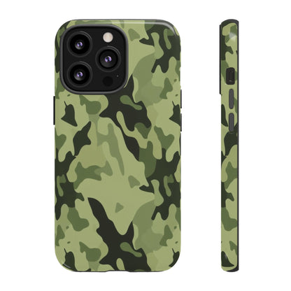 Camo Tough Phone Case — Military Green Protective iPhone Cover