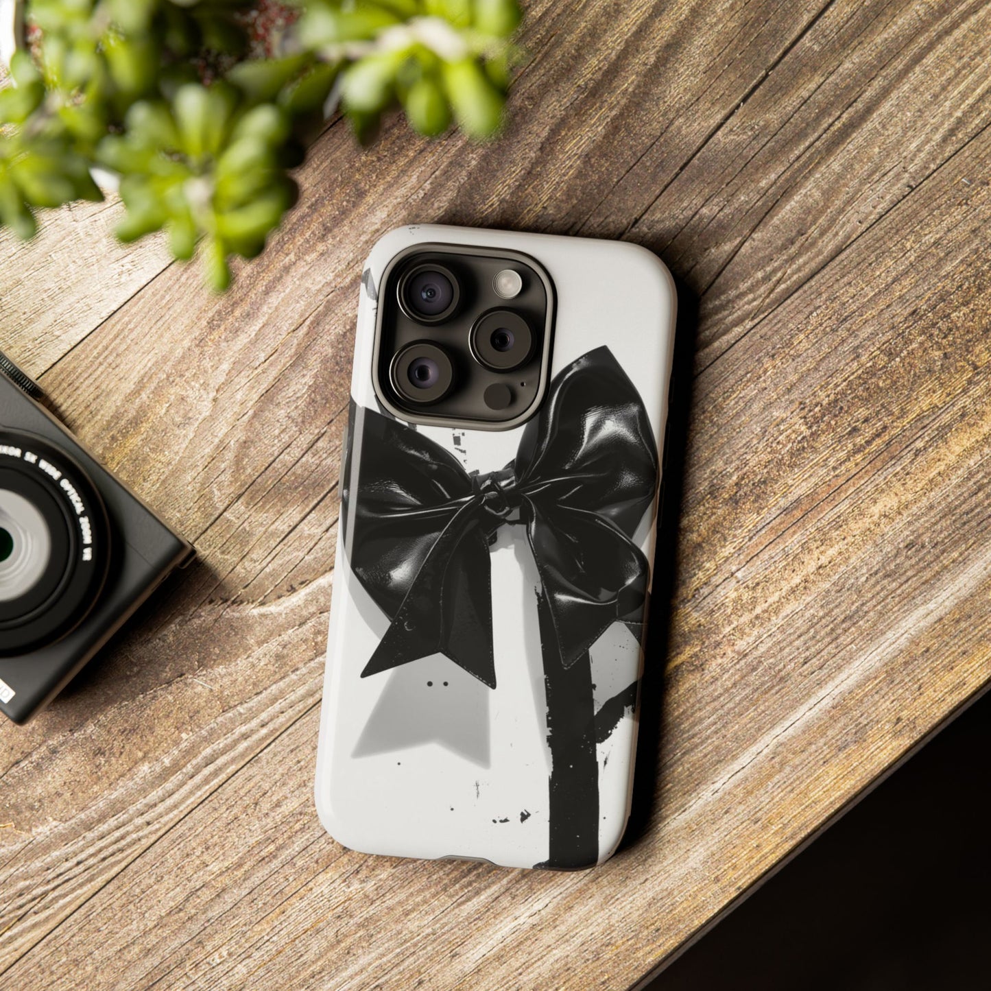 Phone Case — Black Bow Graphic Protective Cover