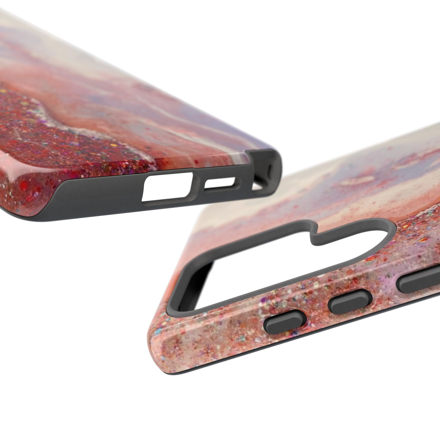 Marbled Rose Gold Galaxy Phone Case — Protective Tough Case