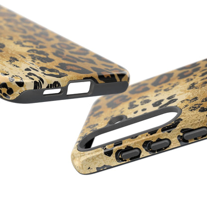 Leopard Print Tough Phone Case — Durable Protective iPhone Cover