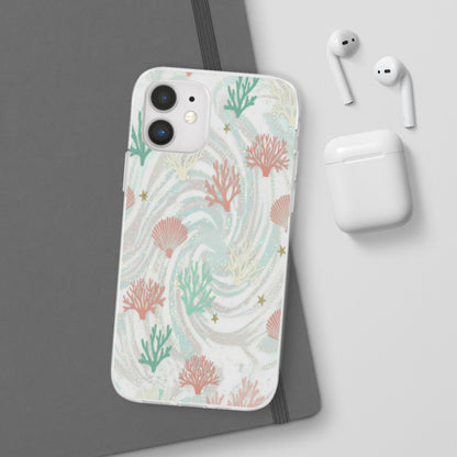Pastel Seashell Phone Case — Coral Reef Wave iPhone Cover