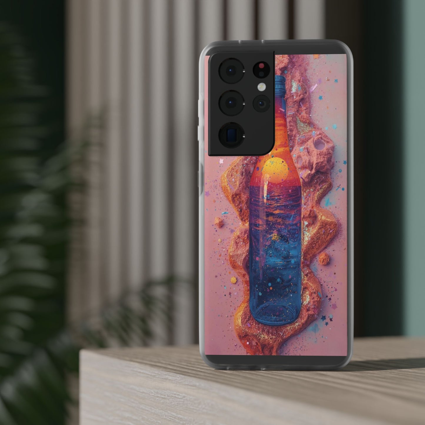 Phone Case — Surreal Sunset Bottle Art Flexible Protective Cover