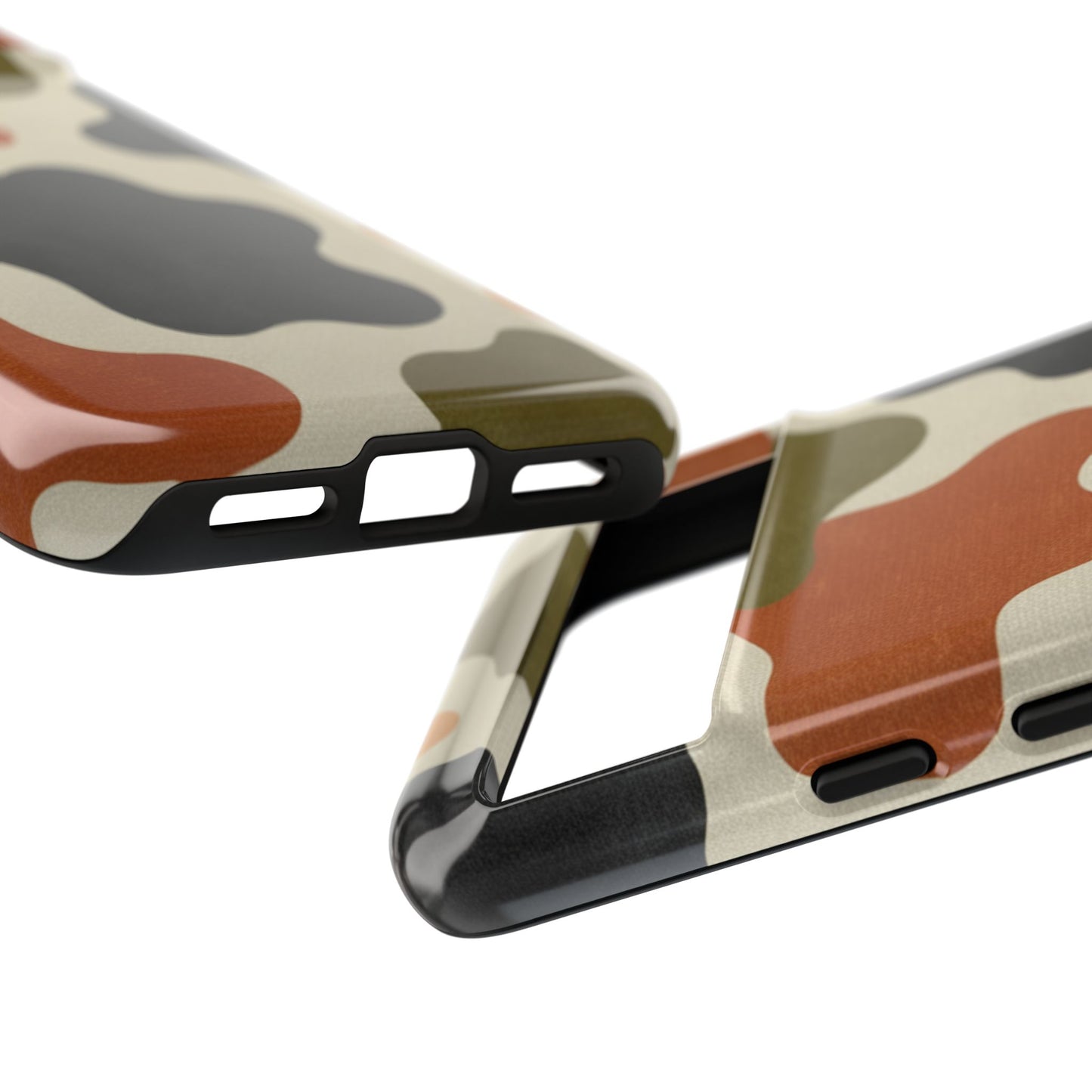 Retro Abstract Camouflage Phone Case — Earth Tone Tough Case