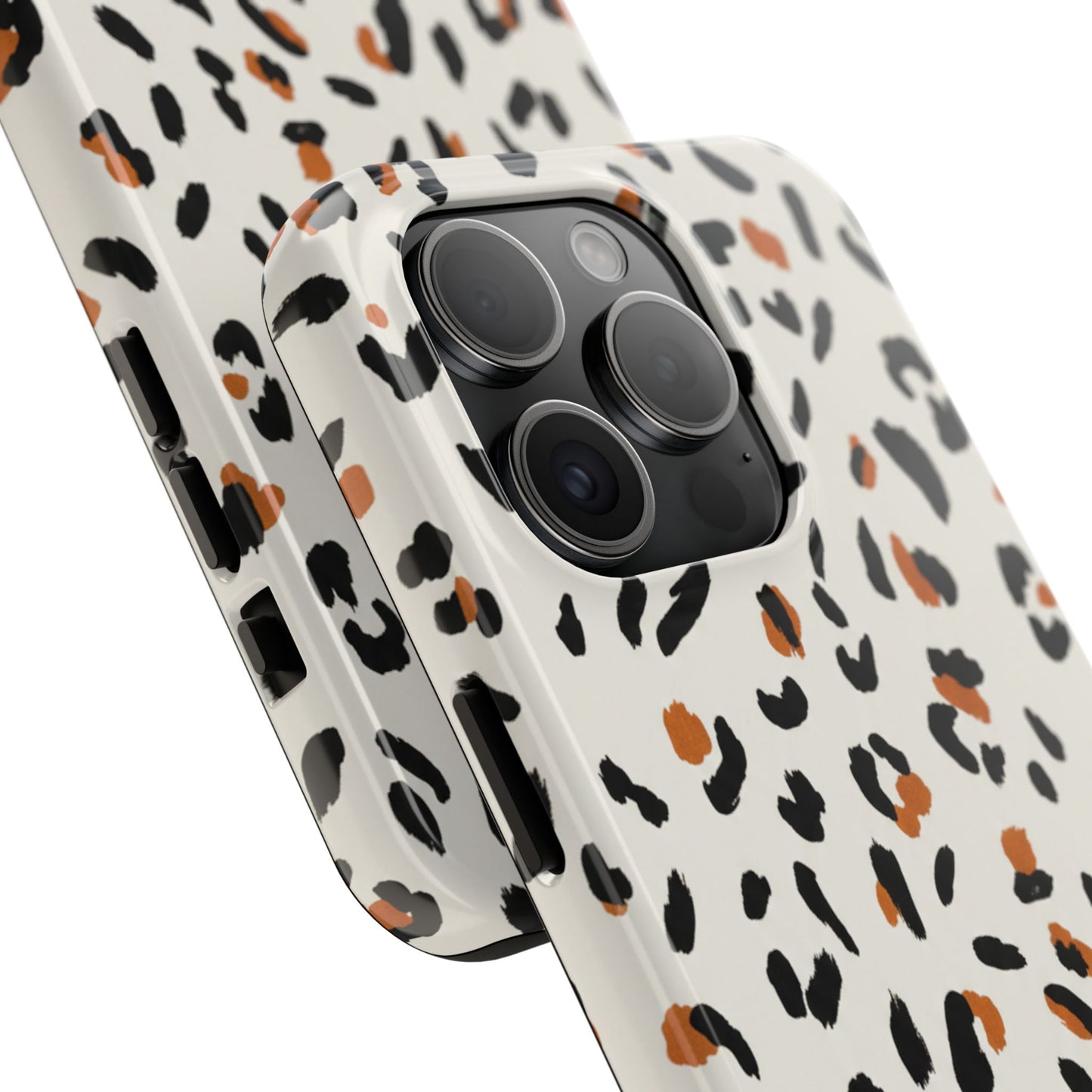 Leopard Print Tough Phone Case — Stylish Protective iPhone Cover